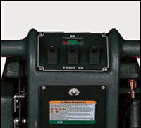 A close-up of the Turbo Scrubber V20 control panel.